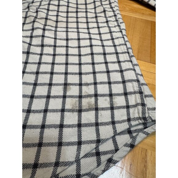 American Eagle Outfitters Flannel Button Front Shirt Beige Sz XL Plaid Preppy - Picture 11 of 12